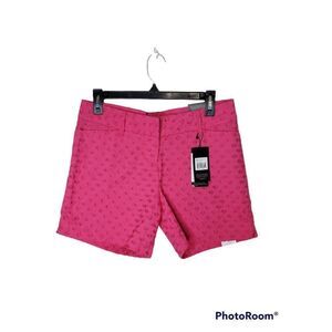 The Limited Hot Pink Barbie Core Eyelet 100% Cotton Tailored Stretch Shorts